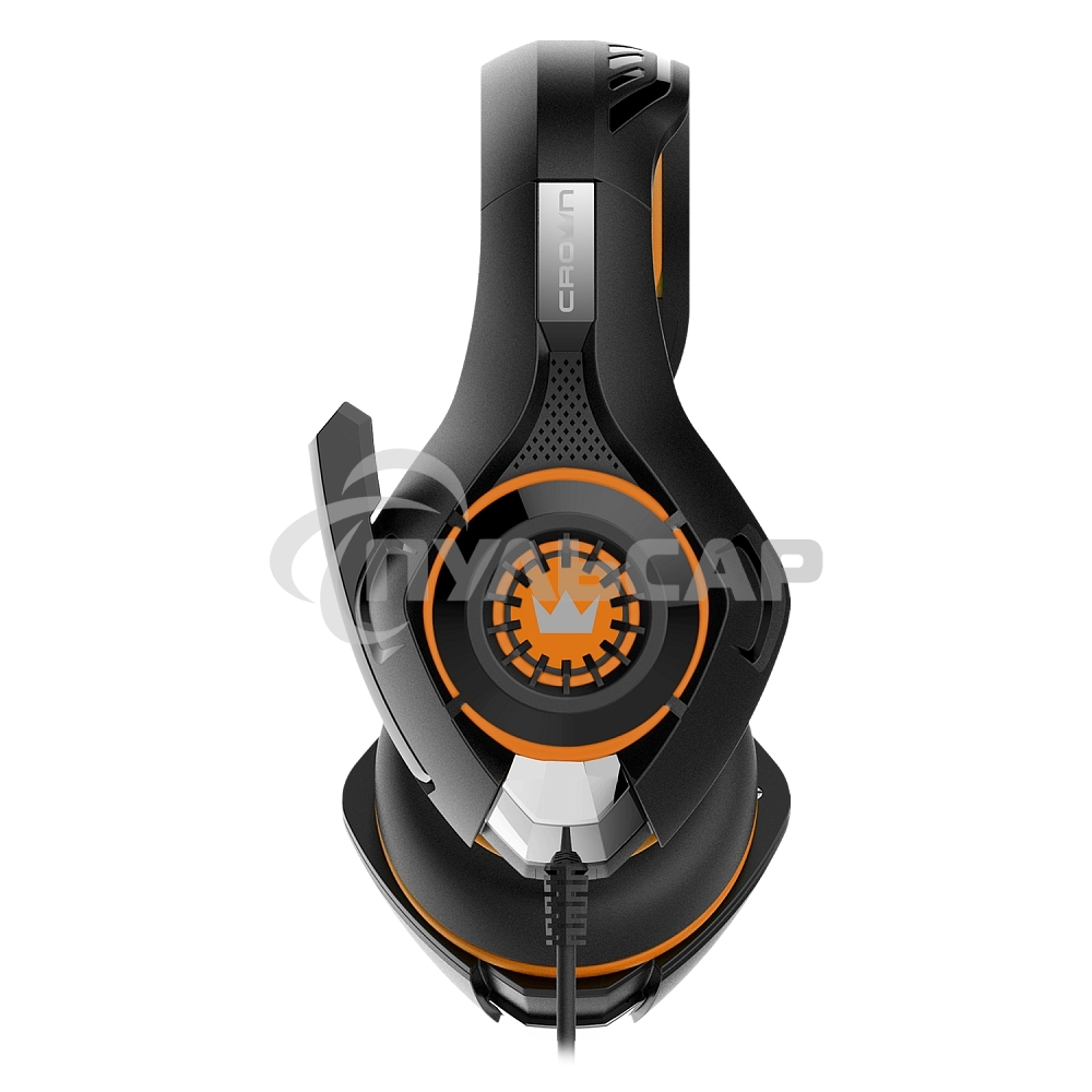 Наушники CROWN CMGH-102T Black&orange (Подключение USB, встроенная аудио карта, Частотныи диапазон: 20Гц-20,000 Гц,Кабель 2.1м,Размер D 250мм)