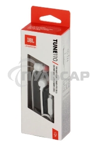 Наушники JBL Tune 110, 3.5 мм, внутриканальные, белый