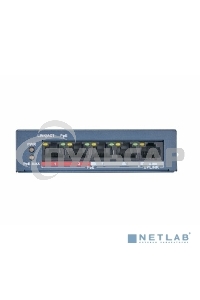 Коммутатор HiWatch DS-S504P(B) 5x100Mb 4PoE+ 35W неуправляемый