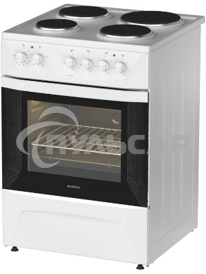 Плита электрическая Darina 1D EM 141 404 W белый/черный, конфорок 4 шт, духовка 50 л, 60 см x 85 см x 60 см