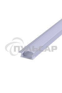 Комплект врезного алюминиевого профиля с рассеивателем, 22х6мм, 2м Rexant