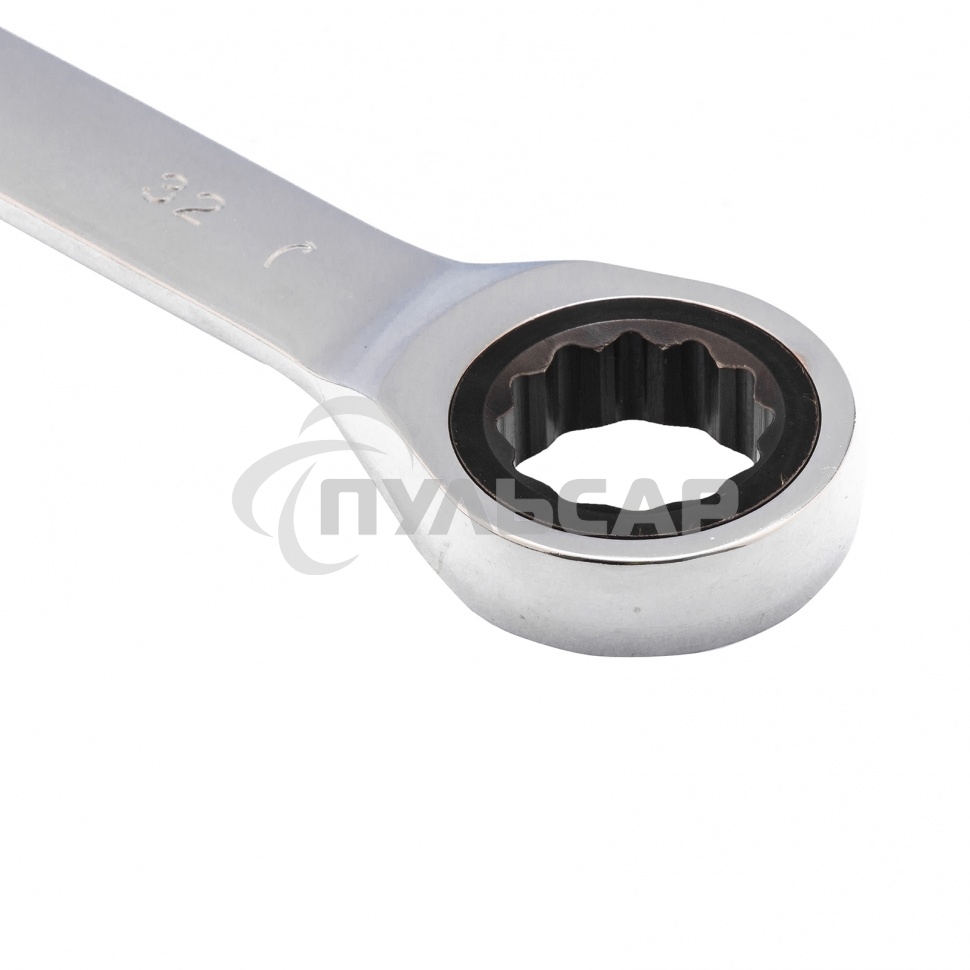 Ключ комбинированный трещоточный Matrix, 32 мм, CrV зеркальный хром