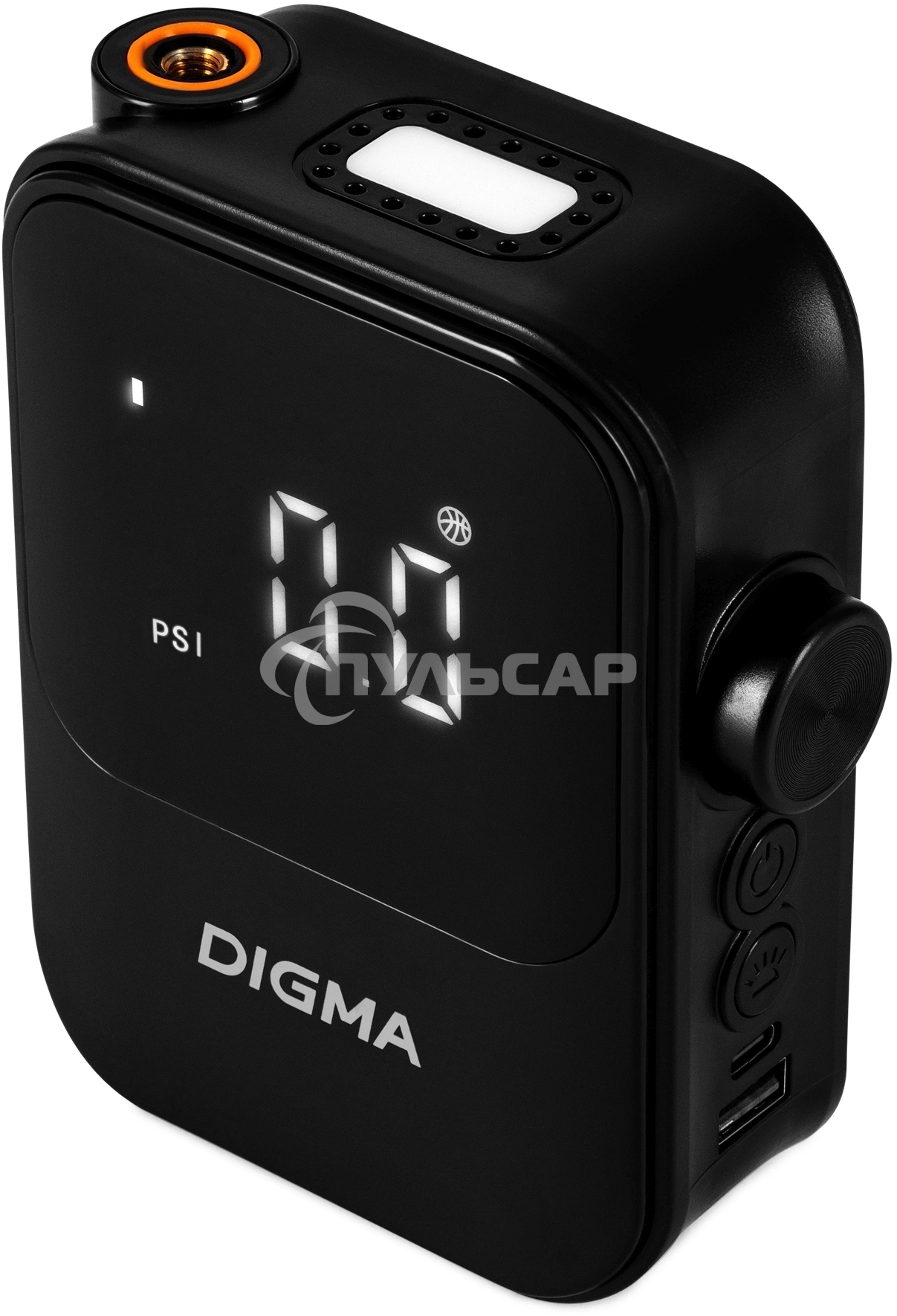 Автомобильный компрессор Digma QBK-120B черный, шланг 0.2м