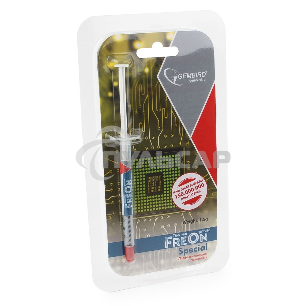 Термо паста Gembird FreOn Special GF-11-1.5 для радиаторов, 1,5гр, шприц