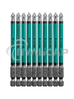 Биты профессиональные (PH2, 100 мм, 10 шт.) Kraftool 26122-2-100-10