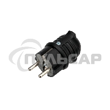 Вилка угловая влагозащищенная, с/з, 16 А, IP44 каучук Rexant