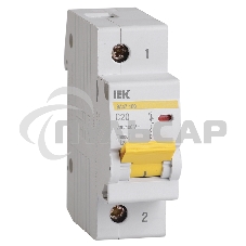 Выключатель автоматический ВА47-100 1Р 20А 10кА х-ка C MVA40-1-020-C IEK