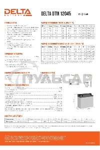 Батарея Delta DTM 12045 (12V, 4.5Ah)