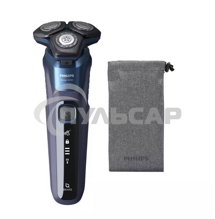 Электробритва роторная Philips S5885/10 реж.эл.:3 питан.:аккум. темно-синий