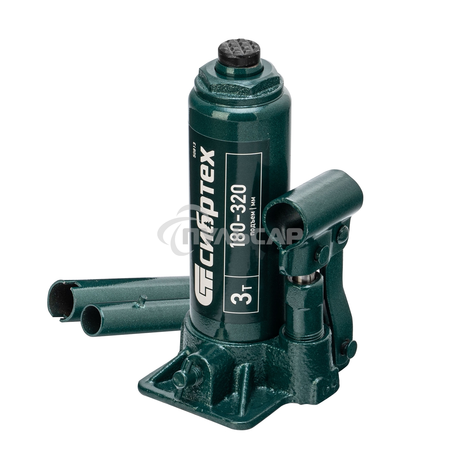 Домкрат гидравлический Сибртех бутылочный, 3т, 180-320мм, в пласт. кейсе