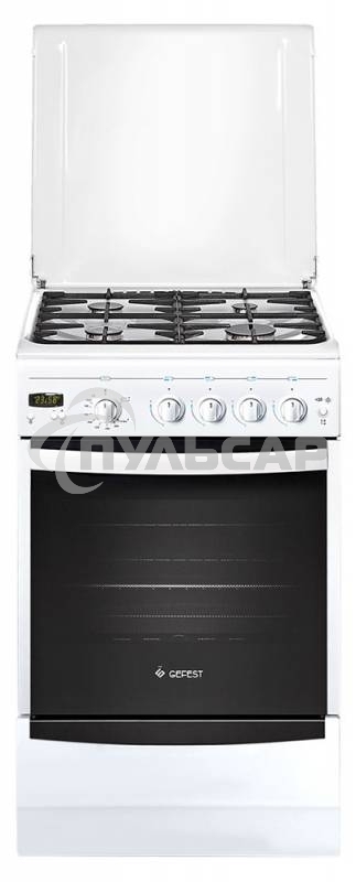 Плита газовая Gefest ПГ 5100-03 белый, конфорок 4 шт, духовка 52 л, 50 см x 85 см x 58.5 см
