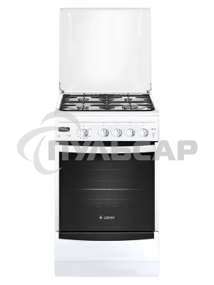 Плита газовая Gefest ПГ 5100-03 белый, конфорок 4 шт, духовка 52 л, 50 см x 85 см x 58.5 см