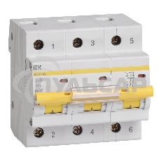 Выключатель автоматический ВА47-100 3Р 20А 10кА х-ка C MVA40-3-020-C IEK