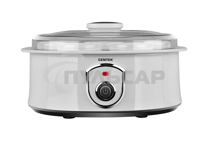 Йогуртница Centek CT-1442 15 Вт, 200 мл, емкостей - 7 шт, материал баночек - стекло, белый