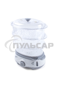 Пароварка Endever Vita-170, белый/серый, мощность 1000 Вт, объем 11 л