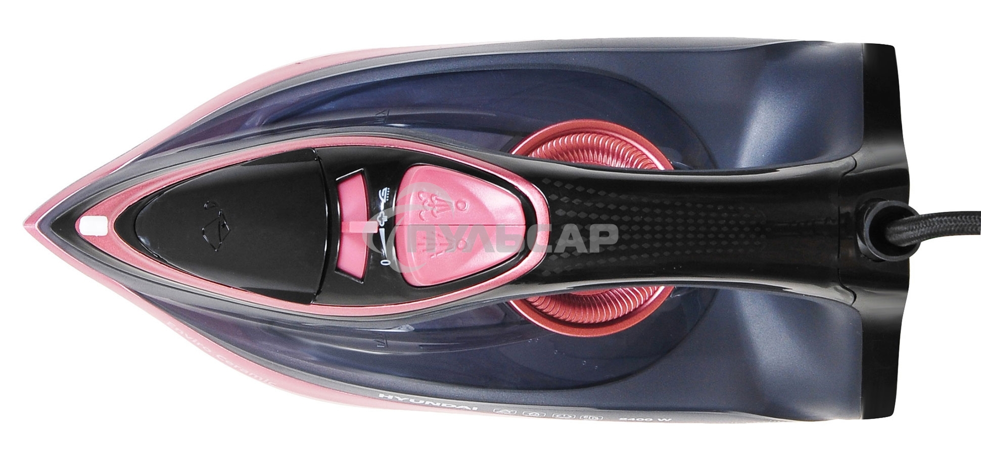 Утюг Hyundai H-SI01623 2400Вт черный/розовый