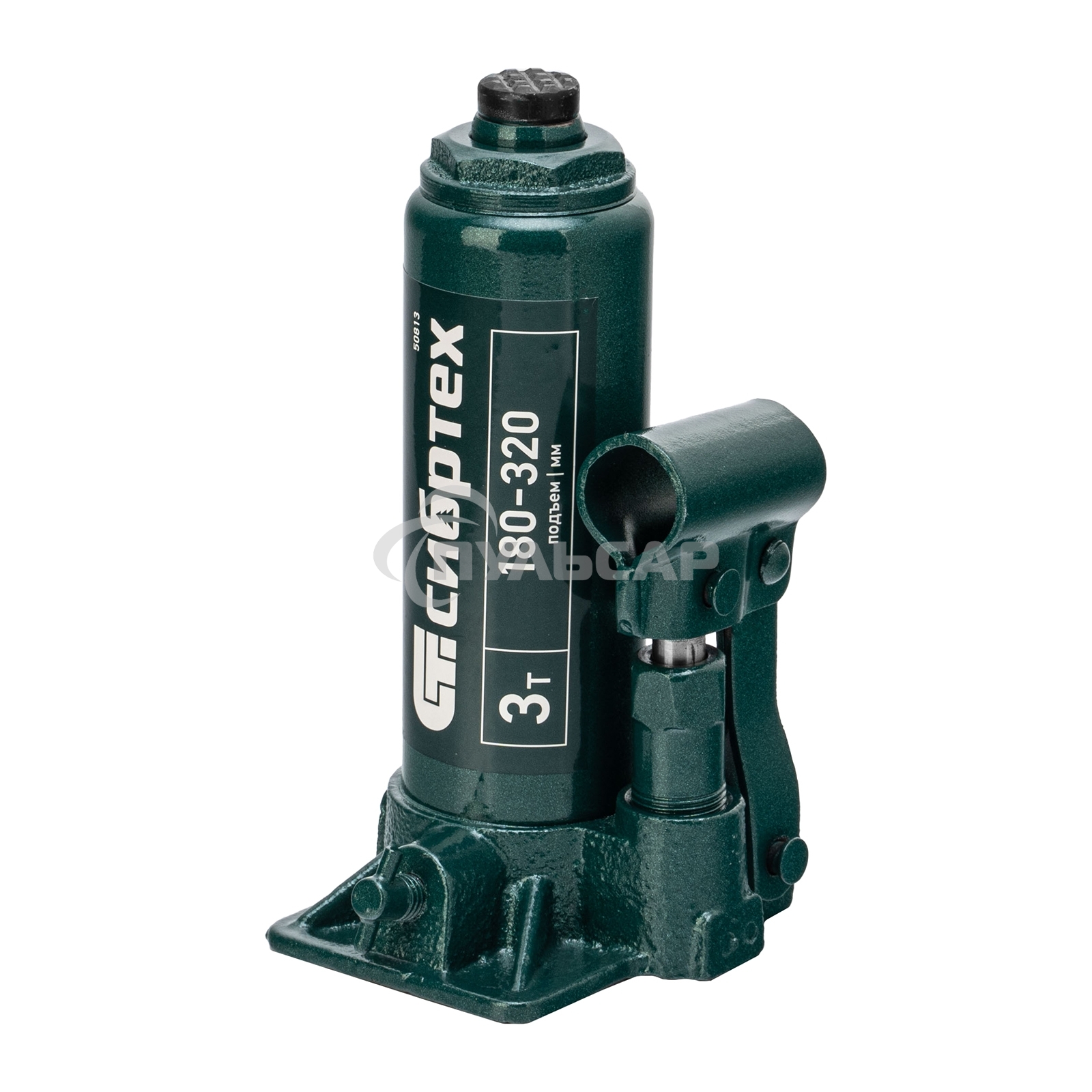 Домкрат гидравлический Сибртех бутылочный, 3т, 180-320мм, в пласт. кейсе