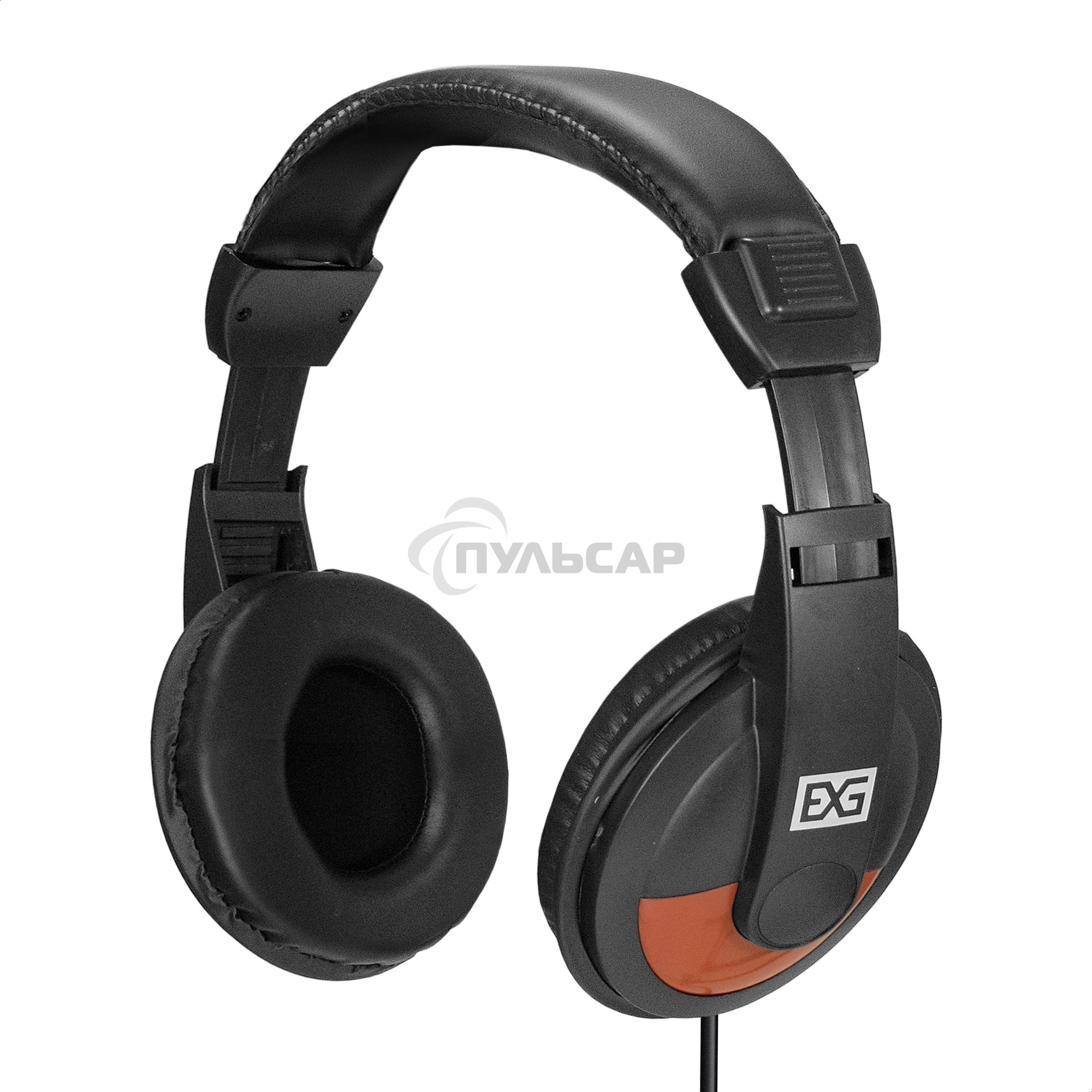 Полноразмерные наушники с микрофоном (гарнитура) ExeGate Office HS-130S (2x3.5мм, динамик 40мм, 20-20000Гц, длина кабеля 2.2м, регулировка громкости)