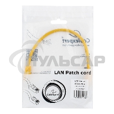 Патч-корд UTP Cablexpert кат.5e, 0.25м, литой, многожильный, желтый