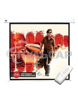 Экран 127x127см Motoscreen 1:1 настенно-потолочный рулонный белый (моторизованный)71'