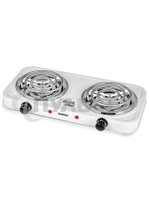 Электрическая плитка Centek CT-1509 (белая) 2конфорки ТЭН 140мм, 2000Вт, индикатор работы, усиленный корпус