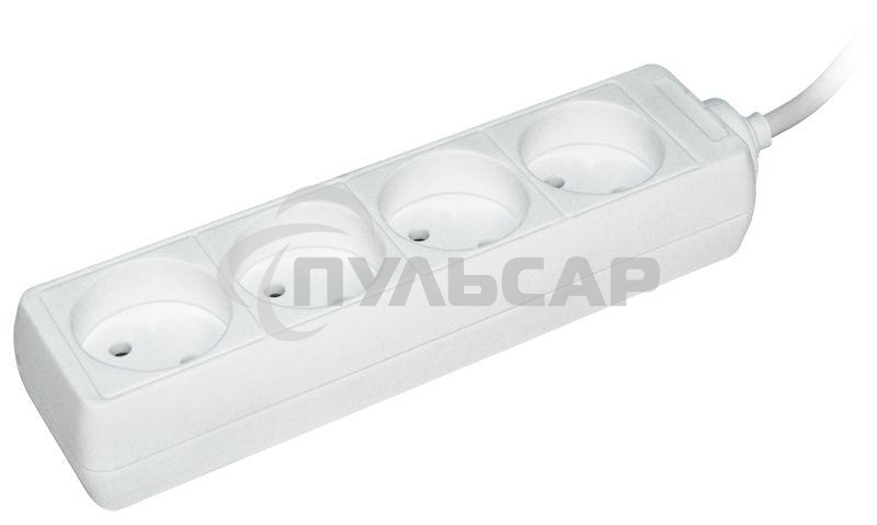 Удлинитель Iek WYP10-06-04-01-N белый, 1,5 м, 4 евророзетки, 2200 Вт