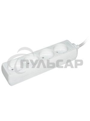 Удлинитель Iek WYP10-06-04-01-N белый, 1,5 м, 4 евророзетки, 2200 Вт