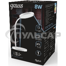 Светильник Gauss GT5031 настольный на подставке белый 8Вт