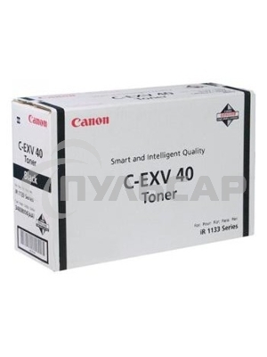 Картридж лазерный Canon C-EXV40 TONER BK EURC-EXV40 3480B006 черный (6000стр.) для Canon iR1133/1133A/1133iF