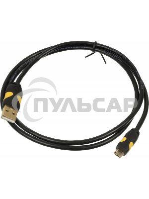 Кабель USB2.0 2A Smooth Connector USB A (m)/micro USB B (m) 1м Позолоченные контакты