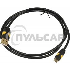 Кабель USB2.0 2A Smooth Connector USB A (m)/micro USB B (m) 1м Позолоченные контакты Кабель USB2.0 2A Smooth Connector USB A (m)/micro USB B (m) 1м Позолоченные контакты