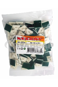 Площадка самоклеящаяся Rexant 20х20 мм, белая, упаковка 100 шт.