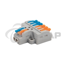 Клемма соединительная многоразовая быстрозажимная разветвительная, с монтажной площадкой (2х3) (50 шт./уп.) Rexant