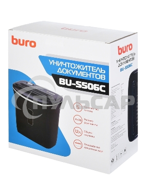 Шредер Buro Home BU-S506C (секр.P-4)/фрагменты/5лист./12лтр./пл.карты