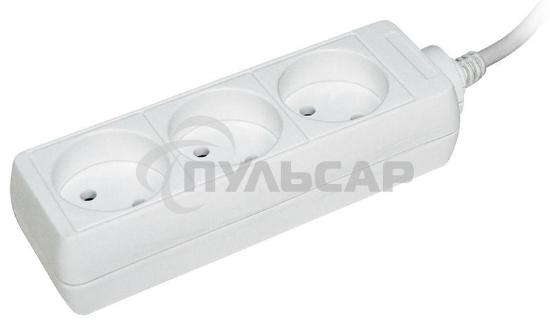 Удлинитель 3х1.5м без заземл. 10А IP20 У3 2P ИЭК WYP10-06-03-01-N
