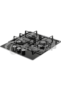 Варочная поверхность MONSHER/ Варочная поверхность MONSHER, газ, High-Tech, 45 см, автоматический электроподжиг, газ-контроль, форсунки под сжиженый газ, SABAF конфорки, чугунные решетки, черный
