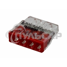 Клемма 4х(0.5-2.5мм) 4-х проводн. для распред. короб. (без п) WAGO 2273-204