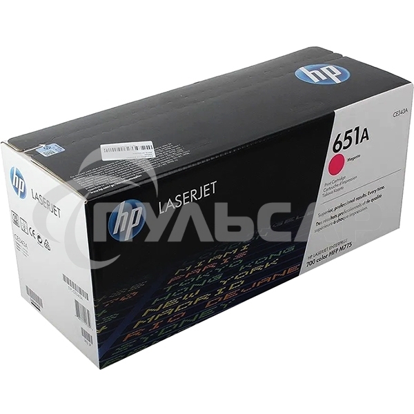 Картридж лазерный HP CE343A 651A пурпурный для LaserJet 700 Color MFP 775 16000стр.