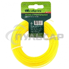 Леска строительная, 100 м, D 1 мм, желтый Сибртех