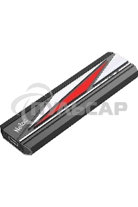 Внешний SSD Netac ZX20L, 2TB, USB 3.2 Gen 2 Type-C, R/W 2000/1800, черный/красный