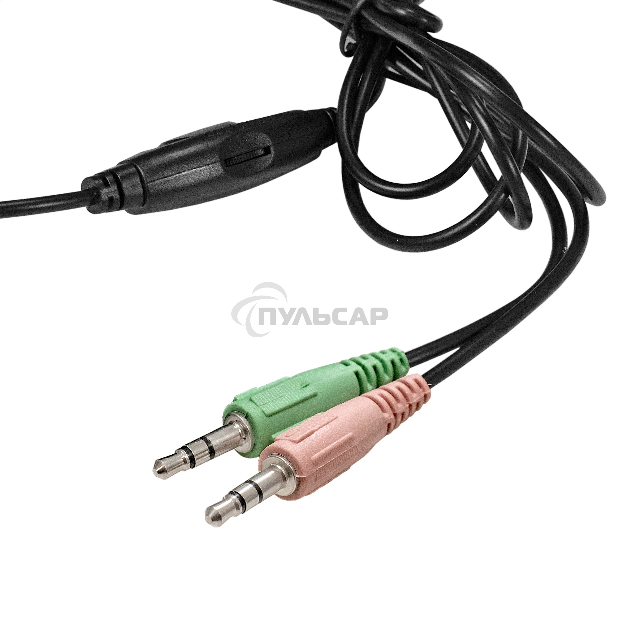 Полноразмерные наушники с микрофоном (гарнитура) ExeGate Office HS-130S (2x3.5мм, динамик 40мм, 20-20000Гц, длина кабеля 2.2м, регулировка громкости)