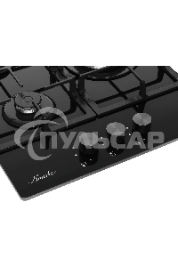 Варочная поверхность MONSHER/ Варочная поверхность MONSHER, газ, High-Tech, 45 см, автоматический электроподжиг, газ-контроль, форсунки под сжиженый газ, SABAF конфорки, чугунные решетки, черный