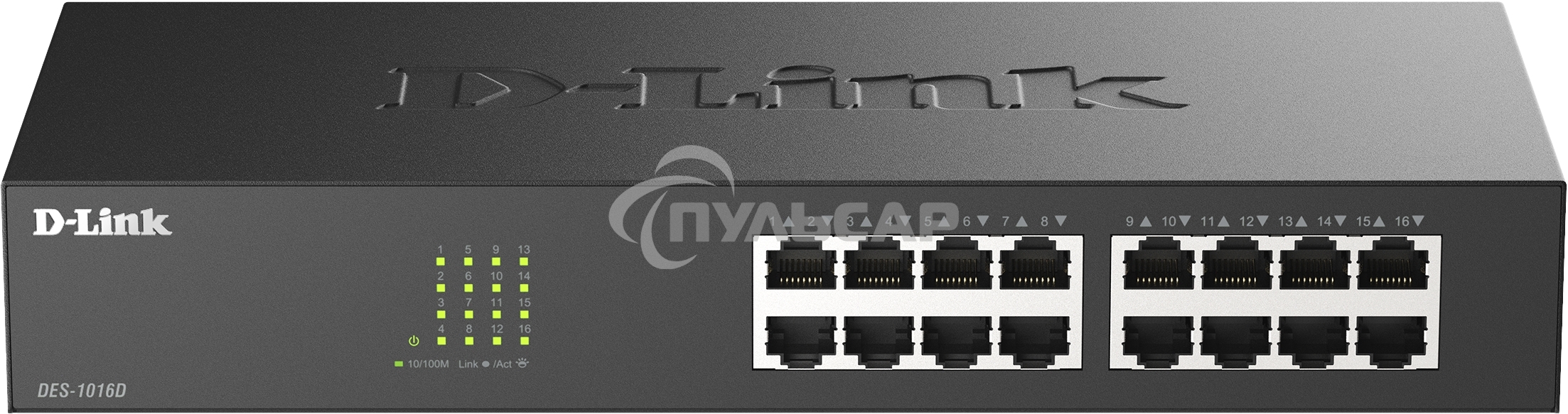 Неуправляемый коммутатор D-Link DES-1016D/I1A с 16 портами 10/100Base-TX
