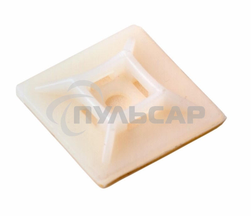 Площадка под винт самоклеящаяся Rexant 28х28 мм, белая, упаковка 100 шт.