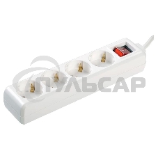 Удлинитель 4х1.5м с заземл. 16А IP20 У04К с выкл. ПВС 3х1 ИЭК WYP10-16-04-01-ZK-17