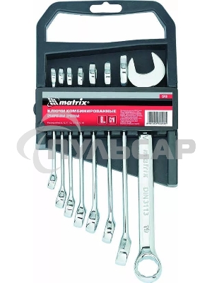Набор комбинированных ключей Matrix (8-19 мм) 8 шт.