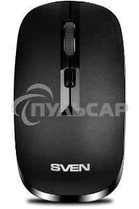 Мышь беспроводная SVEN RX-260W черный, 1600 dpi, радиоканал, USB, кнопки - 4