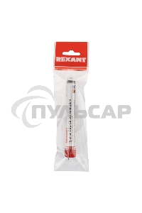 Припой без канифоли ПОС-40 Rexant, 10 г, Ø1.0 мм, (олово 40%, свинец 60%), колба