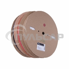 Термоусаживаемая трубка Rexant 8,0/4,0 мм, красная (бухта 100 м)