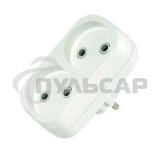 Разветвитель 2 гнезда без заземления 10А MAKEL 10030